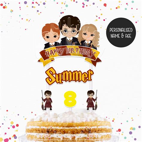 harry potter cake topper|More.